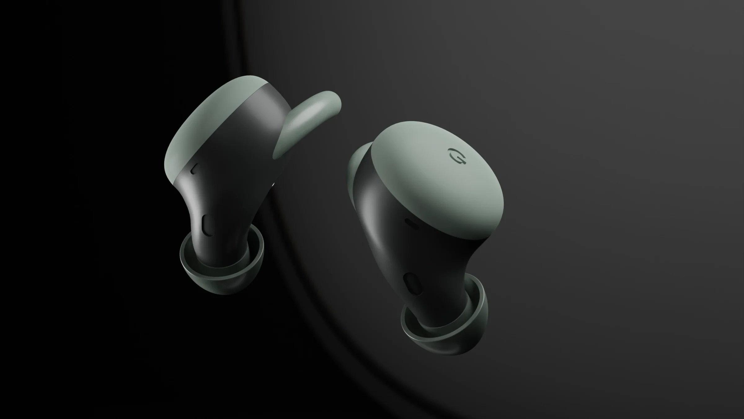 Pixel Buds and charging case render